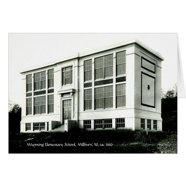 Volksschule Wyomings Millburn NJ c 1910 Karte (Vorderseite (Horizontal))