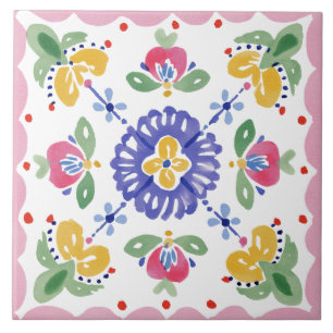 Volkstümliche Gartenaquarell Fliese