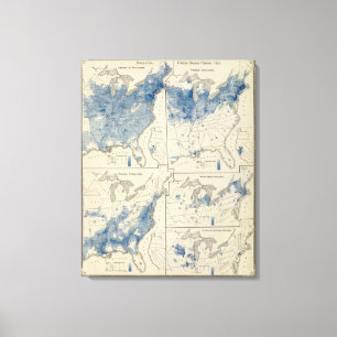 Volkszählung der Staaten Leinwanddruck