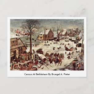 Volkszählung in Bethlehem von Bruegel A. Pieter Postkarte