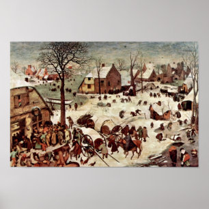 Volkszählung in Bethlehem von Bruegel D. Ä. Pieter Poster