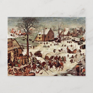 Volkszählung in Bethlehem von Bruegel D. Ä. Pieter Postkarte