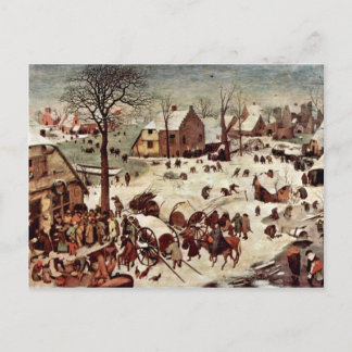 Volkszählung in Bethlehem von Bruegel D. Ä. Pieter Postkarte