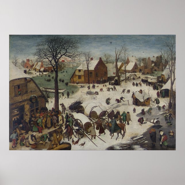 Volkszählung in Bethlehem von Pieter Bruegel Poster (Vorne)
