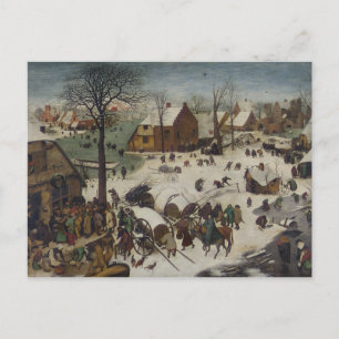 Volkszählung in Bethlehem von Pieter Bruegel Postkarte