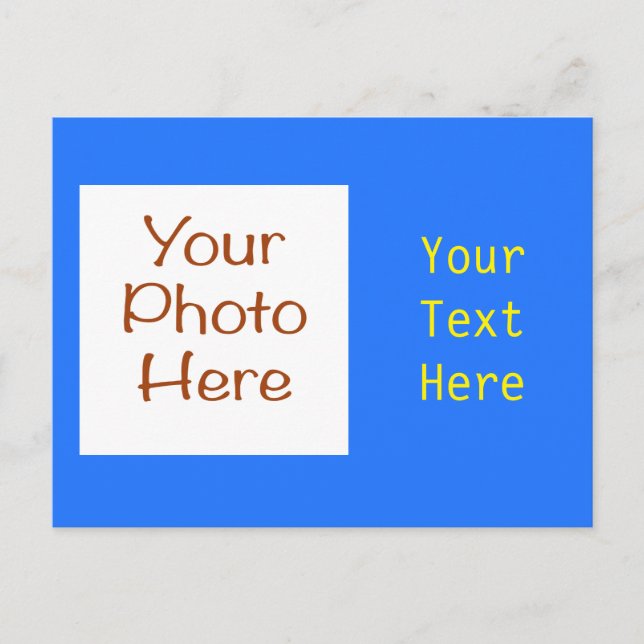 Voll anpassbare Basispokarte Postkarte (Vorderseite)