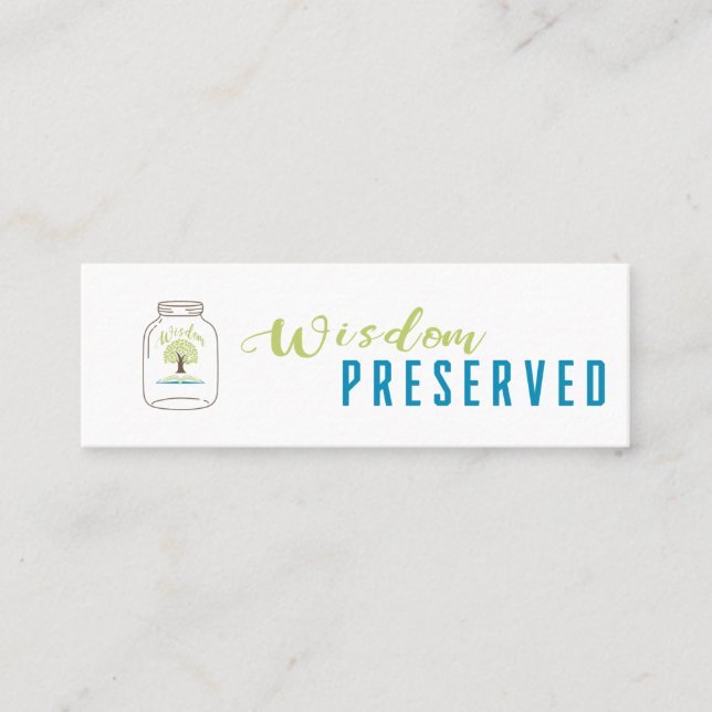 Voll anpassbare Mini-Karte, 3,0" x 1,0" Visitenkar Mini Visitenkarte (Vorderseite)