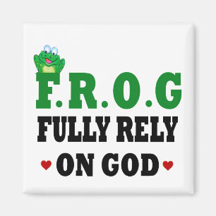 Voll auf Gott Frog Magnet