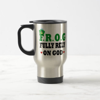 Voll auf Gott Frog Reisebecher