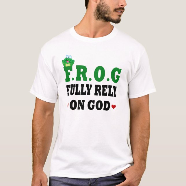 Voll auf Gott Frog T-Shirt (Vorderseite)
