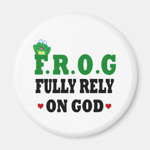 Voll auf Gott Frosch Magnet