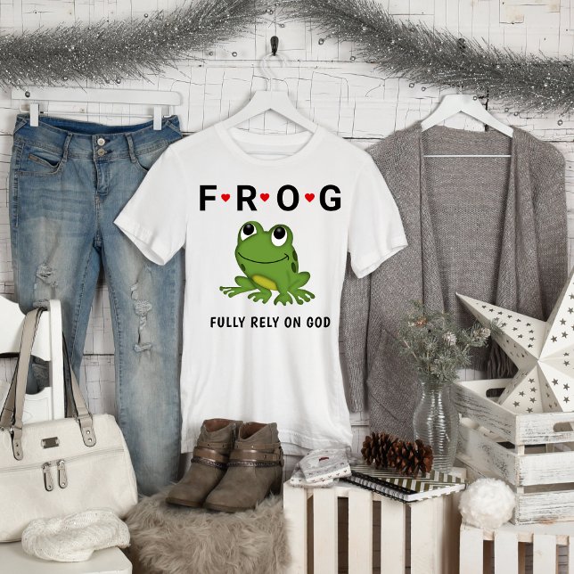 Voll auf Gott Froschherzen vertrauen T-Shirt (Von Creator hochgeladen)