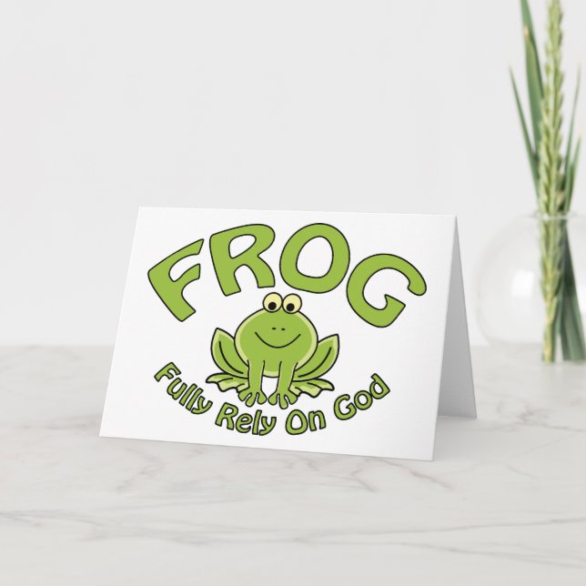 Voll auf Gott Karte (Vorderseite)