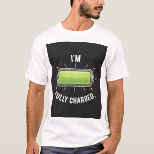 Voll aufgeladener Batterie-Ingenieur-Strom-Geschen T-Shirt