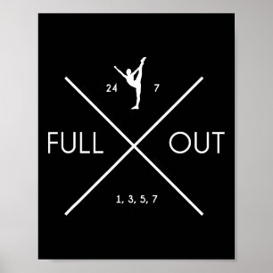 Voll aus 24 7 Cross Cheerleading Scale Stunt Cheer Poster