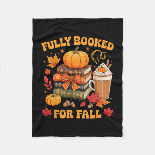 Voll ausgebucht für Herbstbücher Kürbis Herbst Dan Fleecedecke