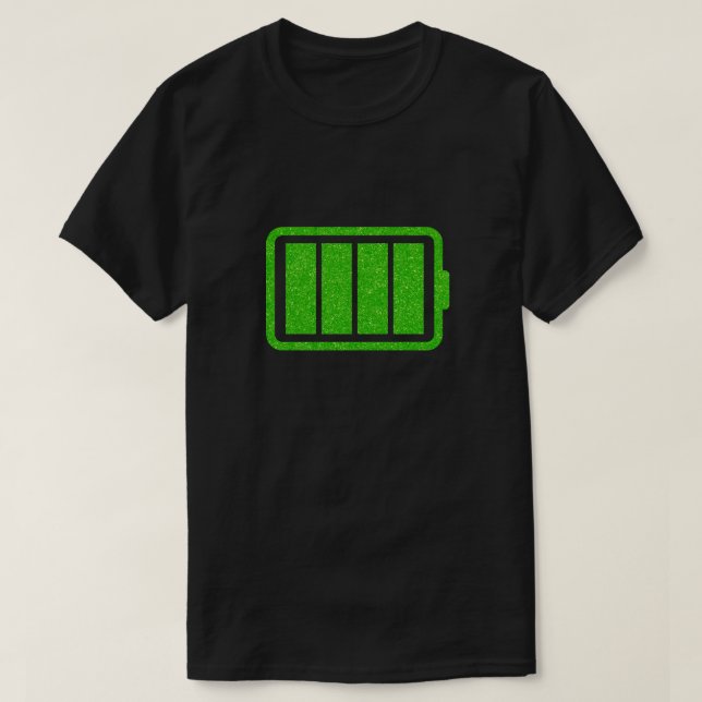 Voll batteriebetriebener Glitzer T-Shirt (Design vorne)