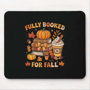 Voll belegt für Herbstbücher Kürbis Herbst Dankfes Mousepad