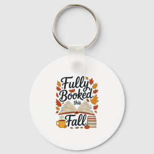 Voll belegt für Herbstbücher Kürbis Herbst Dankfes Schlüsselanhänger