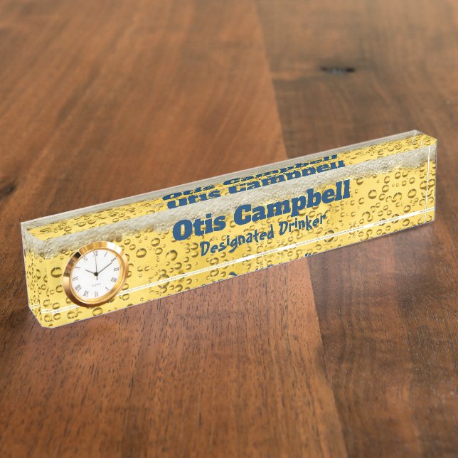 Voll Bier Suds Desk Namplate Namensplakette (Seite)