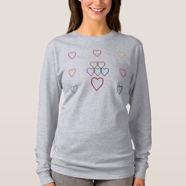 VOLL MIT HERZEN T-Shirt (Vorderseite)