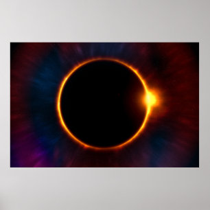 Voll Solar Eclipse w. Corona Visible! Poster