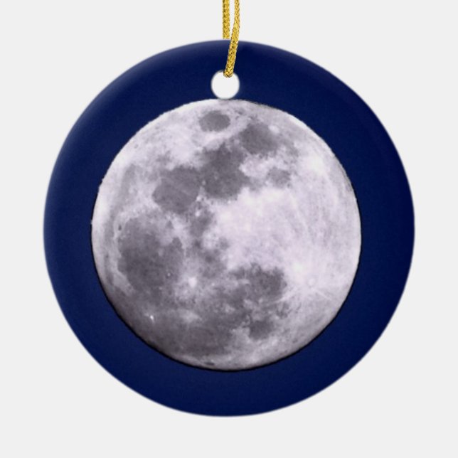 Voll u. sichelförmige Mond-Verzierung Keramik Ornament (Vorne)