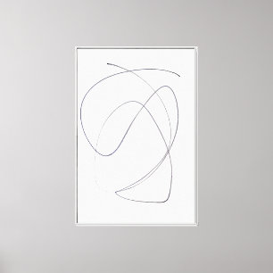 Vollbewegte, minimalistische abstrakte Linienkunst Leinwanddruck