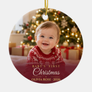 Vollbild Baby erstes Weihnachten Keramik Ornament