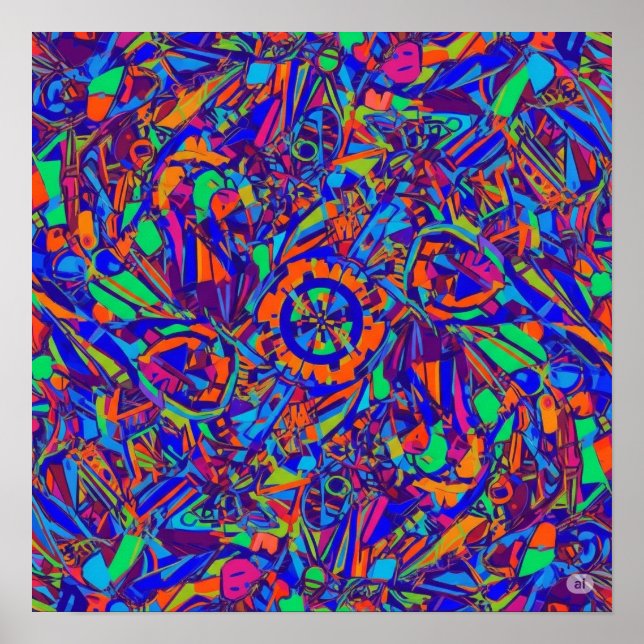 Vollbild-Farbexplosion Poster (Vorne)