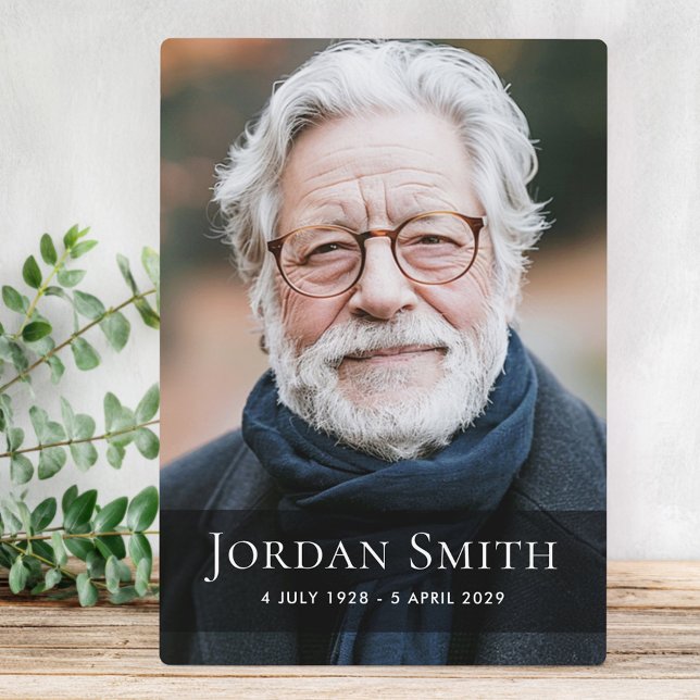 Vollbild-Foto-Trauer-Gedenkfeier Fotoplatte (Full photo funeral bereavement memorial plaque)