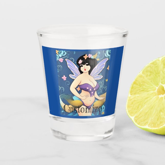 Vollbildliche Fairy Goddess Thunder_Cove Schnapsglas (Vorderseite)