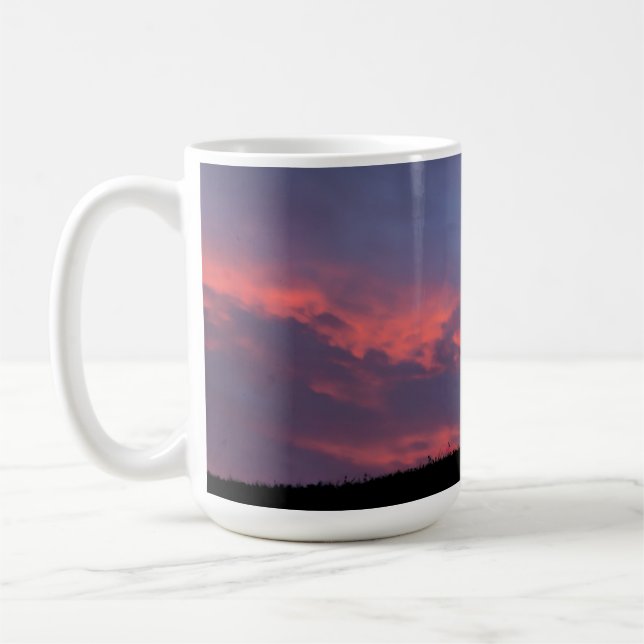 Vollblut Pferd Silhouette bei Sonnenaufgang Kaffeetasse (Links)