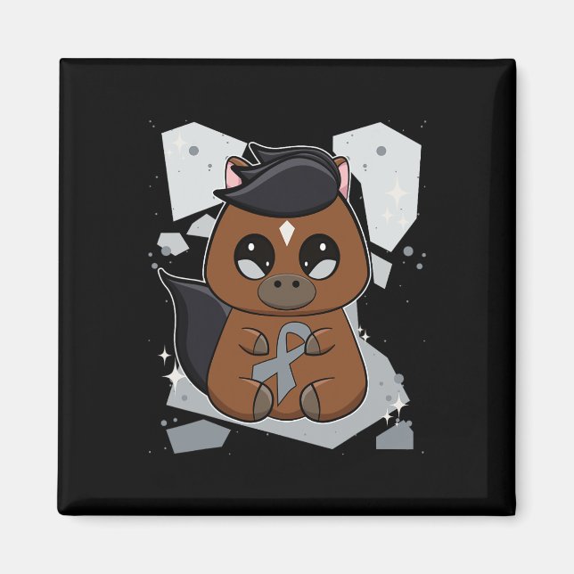 Vollblutpferd mit Ribbon World Dyslexie vor Krieg Magnet (Vorne)