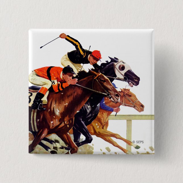 Vollblutrennen Button (Vorderseite)