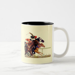 Vollblutrennen Zweifarbige Tasse
