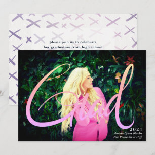 Vollbluttes Foto Neon 2 Grad Overlay Einladung