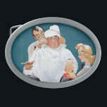 Volle Behandlung Ovale Gürtelschnalle<br><div class="desc">Künstler: Friseur-,  Manikürist- u. Schuh-Glanzarbeit Norman Rockwells | über Kunden</div>