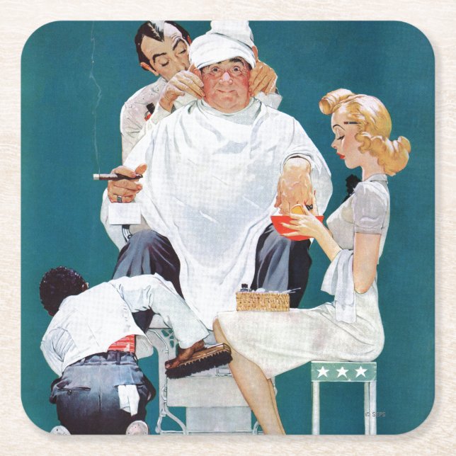 Volle Behandlung Rechteckiger Pappuntersetzer (Vorderseite)