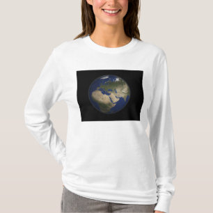 Volle Erdansicht von Afrika, von Europa und von T-Shirt