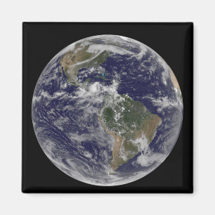 Volle Erde, die Nordamerika und SüdAmer 3 zeigt Magnet