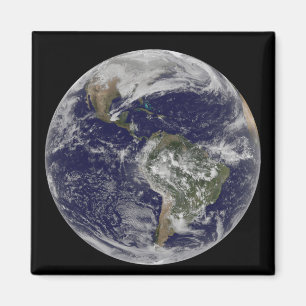 Volle Erde, die Nordamerika und SüdAmer 6 zeigt Magnet