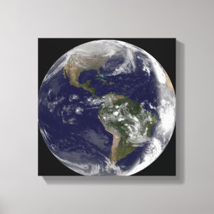 Volle Erde, die Nordamerika und SüdAmer 7 zeigt Leinwanddruck