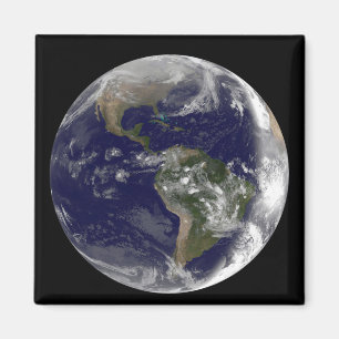 Volle Erde, die Nordamerika und SüdAmer 7 zeigt Magnet