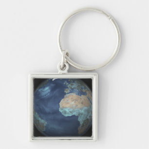 Volle Erde, die Verdampfung zeigt Schlüsselanhänger