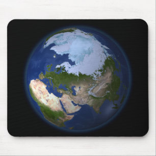 Volle Erde, welche die arktische Region zeigt Mousepad