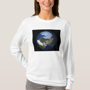 Volle Erde, welche die arktische Region zeigt T-Shirt