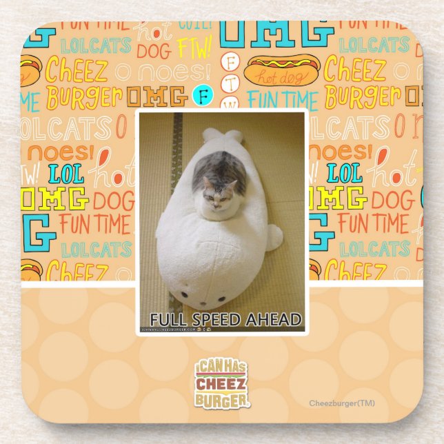 Volle Geschwindigkeit voran Getränkeuntersetzer (Vorderseite)