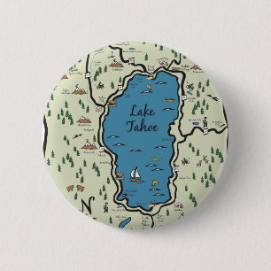 Volle Lake- Tahoebereichs-Karte Button