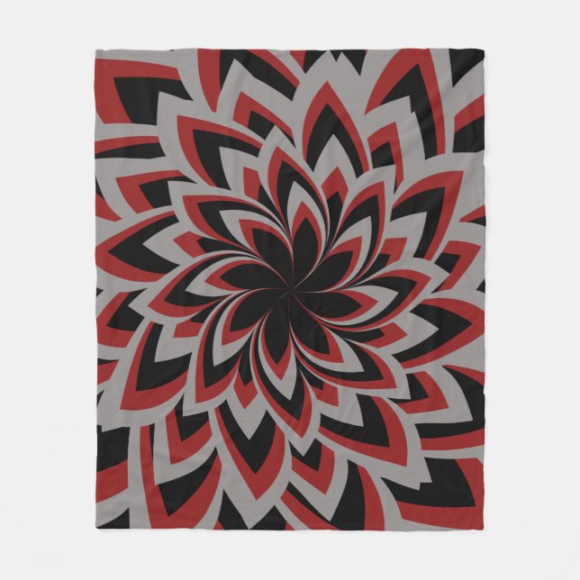VOLLE SWIRL-BLUME  FLEECEDECKE (Vorderseite)